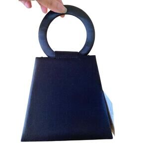 Alfred Sung Parfums Women's Purse Small Black Satin NWT
